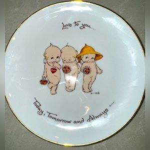 Vintage Kewpie Doll Collectors Edition Plate:Love To You:Today, Tomorrow, Always